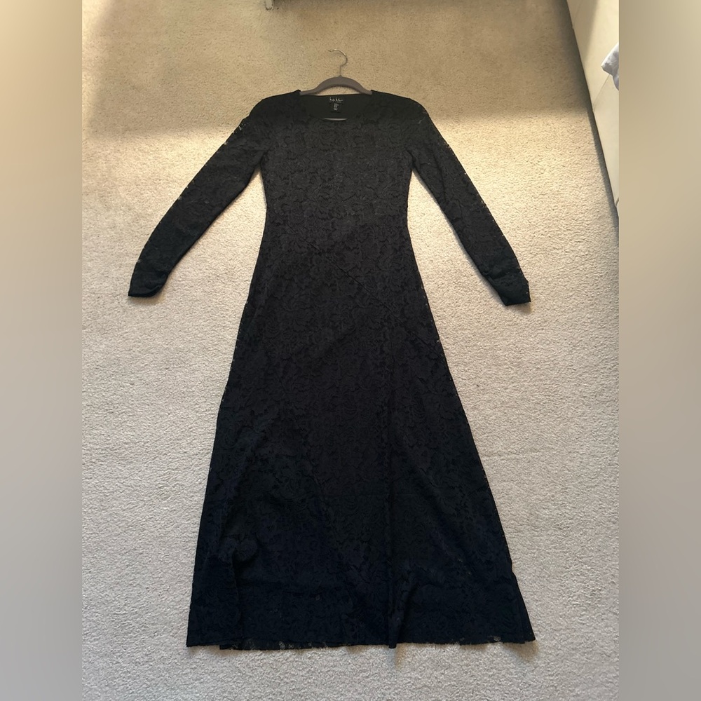 Nicole Miller Elegant Black Lace Dress